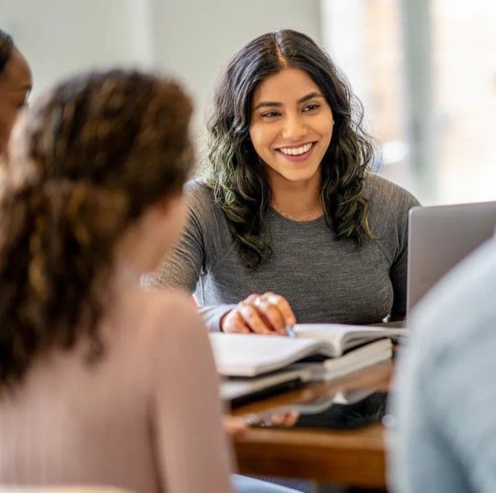 Lecturer working on academic results